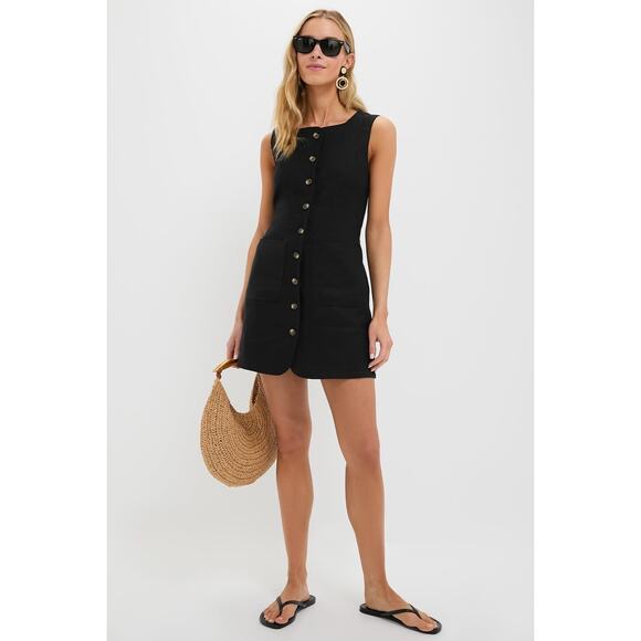 POSSE Black Emma Button Down Mini Dress Size S NWT Retail $349 - Picture 7 of 7